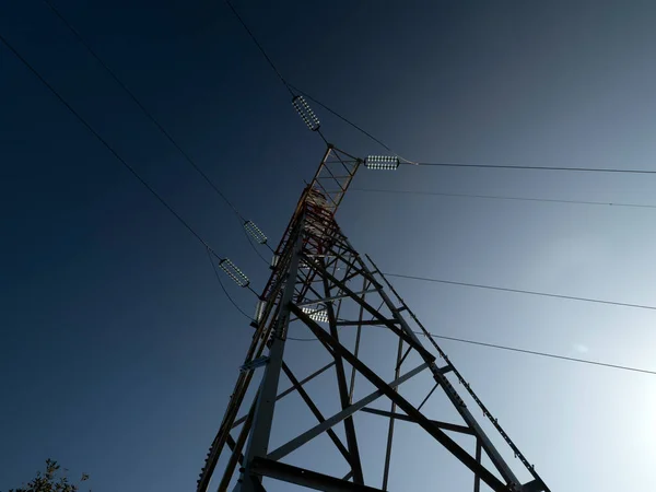 Hoogspanning Elektrische Pool Kabel Detail — Stockfoto