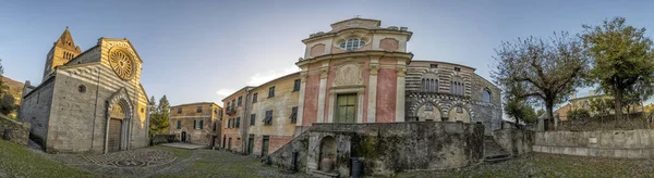 Gato Cerca Basílica Iglesia Fieschi Lavagna Italia —  Fotos de Stock