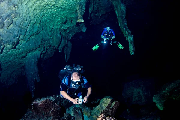 Buceo Cuevas Cenotes Mexicanos —  Fotos de Stock