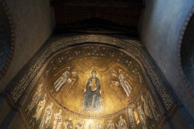 Triest Italy San Giusto Kilisesi mozaik detayı