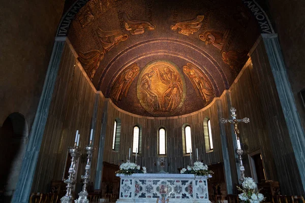 Triest Italia Iglesia San Giusto Detalle Mosaico Catedral —  Fotos de Stock