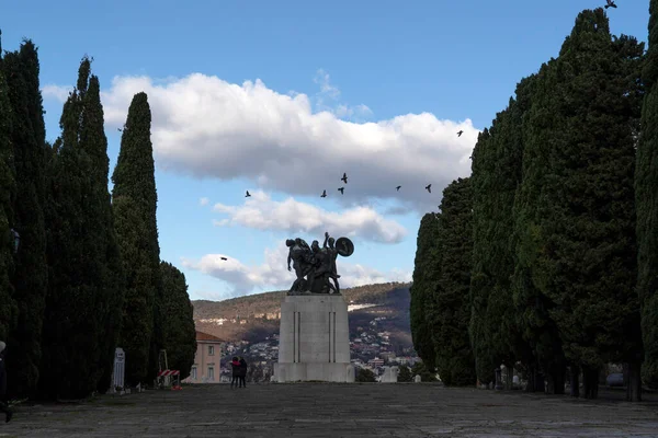 Triest Italien San Giusto Slott Full Panorama Utsikt — Stockfoto