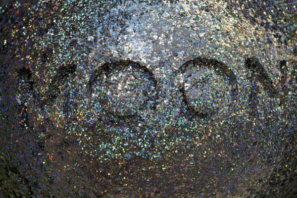 Lua Relevo Pedra Escrita Glitter Inglês — Fotografia de Stock