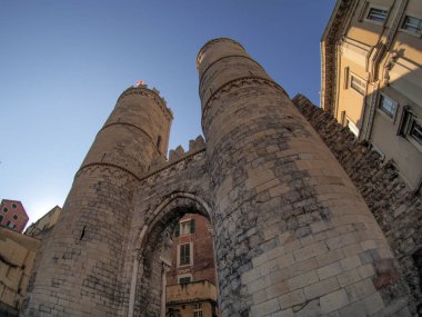 Genoa eski kule kapısı ortaçağ