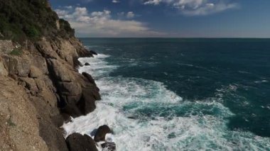 Portofino kayaları deniz manzaralı panorama