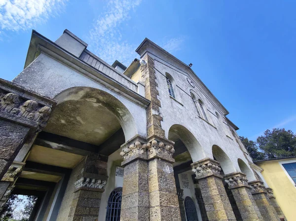 Madonna Del Caravaggio Old Abbey Church Liguria Recco Italy Top — Stock Photo, Image