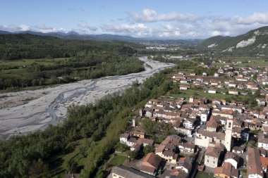 Borghetto di Borbera Pemonte İtalya Köyü hava manzarası