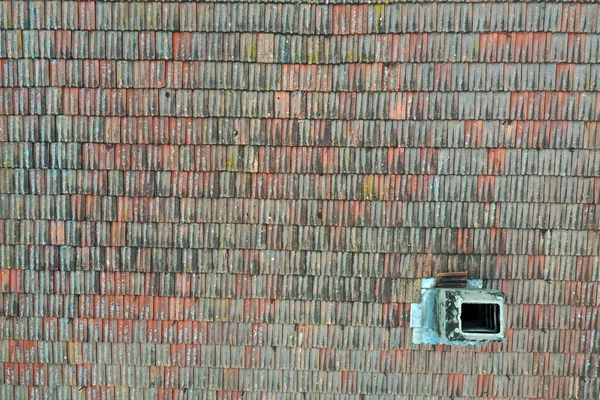 Italie Tuile Toit Cheminée Détail Vue Aérienne Drone — Photo