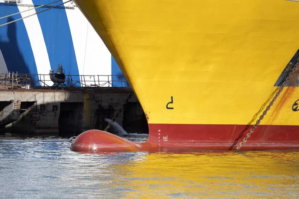 Grande Arco Navio Perto Detalhe — Fotografia de Stock