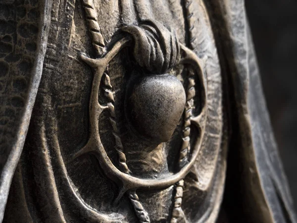 Święty Madonna Serca Posąg Szczegół Zbliżenie — Zdjęcie stockowe