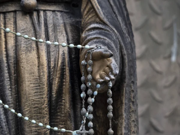 Santo Madonna Corazón Estatua Detalle Cerca —  Fotos de Stock