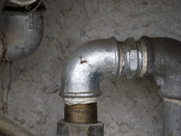Starý Plynovod Ventil Detail Zavřít — Stock fotografie