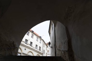 Prag eski kasaba inşaatı. Kapatın.