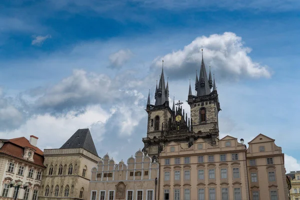 Praga Cidade Velha Cidade Vista Quadrada Panorama — Fotografia de Stock