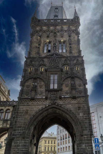 Praga Ciudad Vieja Torre Vista Panorámica — Foto de Stock