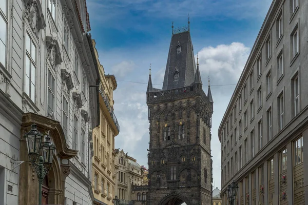 Praga Ciudad Vieja Torre Vista Panorámica — Foto de Stock