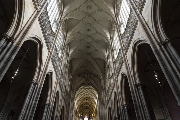 Praga Casta Cúpula Santo Vitus Panorama Igreja — Fotografia de Stock