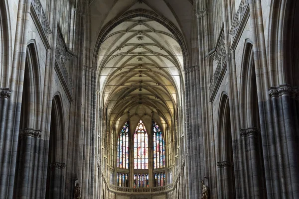 Praga Domo Casta Santo Vitus Iglesia Panorama — Foto de Stock