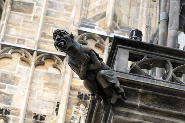 Prag Kupol Kast Helgon Vitus Kyrka Gargoyle — Stockfoto