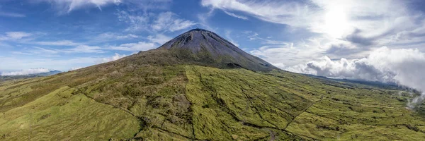 Pico Adası Yanardağ Hava Manzaralı Panorama — Stok fotoğraf