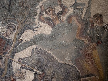 Antik Roma Mozaiği Villa del Casale, Sicilya, İtalya