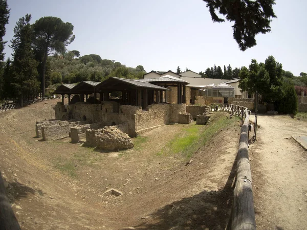 Oude Romeinse Mozaïek Van Villa Del Casale Sicilië Italië — Stockfoto