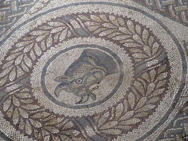 Antiguo Mosaico Romano Villa Del Casale Sicilia Italia —  Fotos de Stock