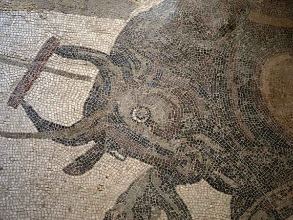 Antiguo Mosaico Romano Villa Del Casale Sicilia Italia —  Fotos de Stock