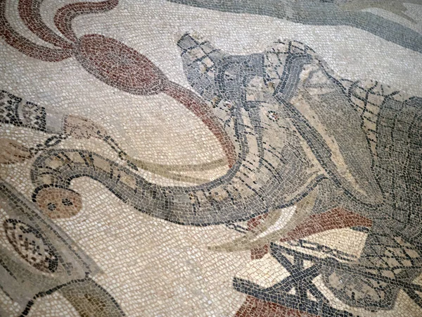 Baby Elephant Antico Mosaico Romano Villa Del Casale Sicilia Italia — Foto Stock