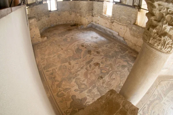 Antigo Mosaico Romano Villa Del Casale Sicília Itália — Fotografia de Stock