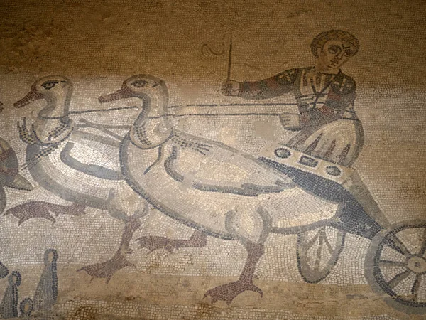 Стародавня Римська Мозаїка Вілла Дель Казале Сицилія Італія — стокове фото