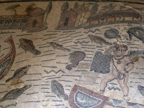 Antico Mosaico Romano Villa Del Casale Sicilia Italia — Foto Stock