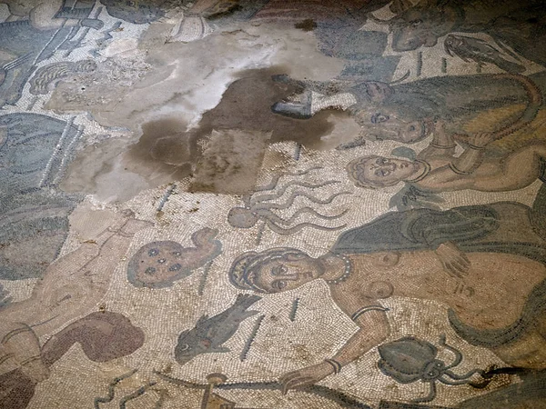 Antigo Mosaico Romano Villa Del Casale Sicília Itália — Fotografia de Stock