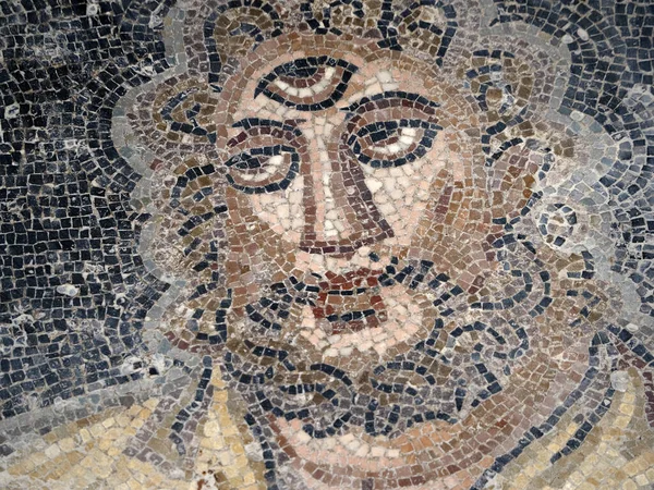 Antiguo Mosaico Romano Villa Del Casale Sicilia Italia Polifemo Ulysses — Foto de Stock