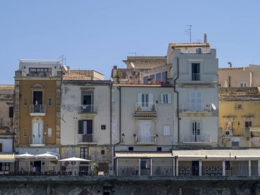 Ortigia eski şehir deniz manzarası panoraması