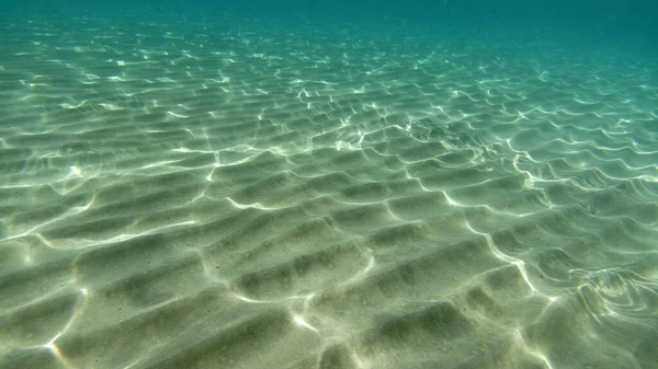 Sandboden Unter Wasser Beim Schnorcheln Der Türkisfarbenen Lagune — Stockfoto