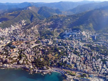 Uçaktan Genoa italyan hava görüntüsü