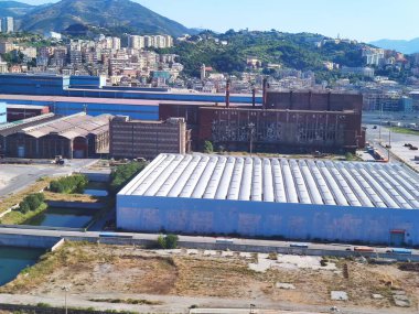 Uçaktan Genoa italyan hava görüntüsü