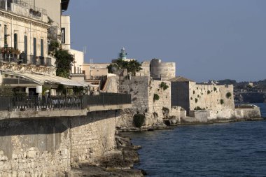 Ortigia Syracuse Sicilya 'daki Maniace Kalesi