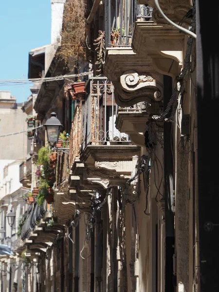 Ortigia Syracuse Gamla Stan Pallar Små Stadsgator — Stockfoto