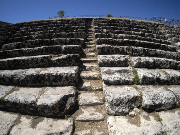 Palazzolo Acreide Latomie Pierre Theather Sicile Italie — Photo