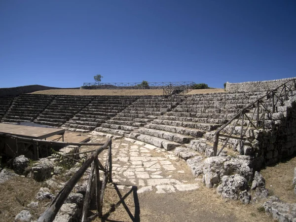 Palazzolo Acreide Latomie Pierre Theather Sicile Italie — Photo