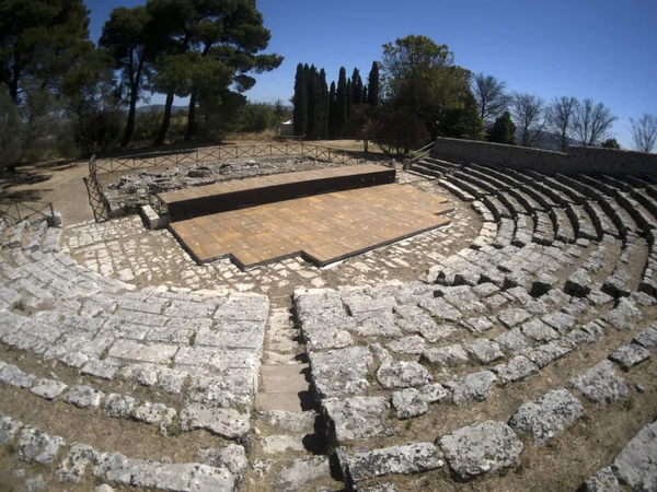 Palazzolo Acreide Latomie Pierre Theather Sicile Italie — Photo