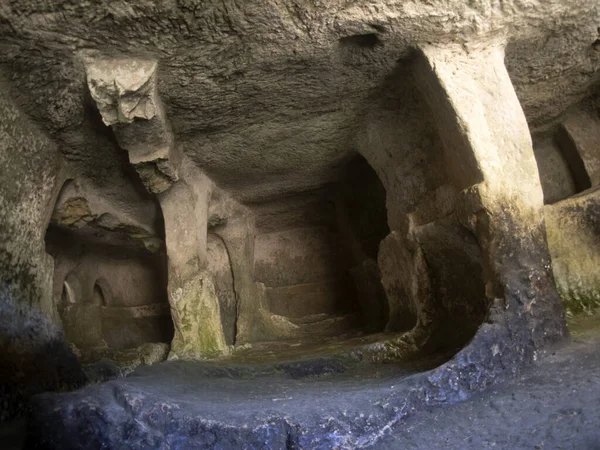 Palazzolo Acreide Latomie Stone Quarries Old Roman Tombs Sicily Italy — Stock Photo, Image