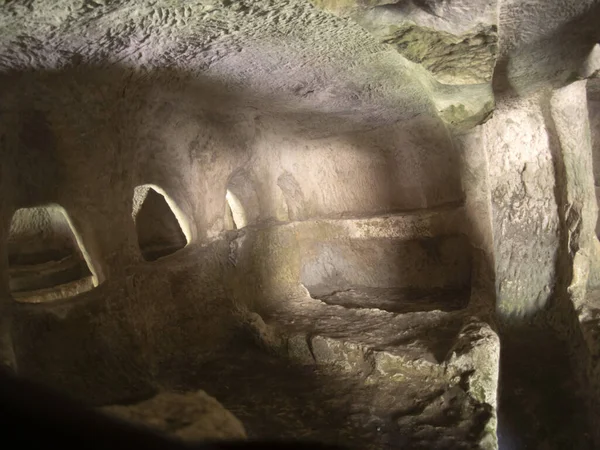 Palazzolo Acreide Latomie Pedra Quarries Velhos Túmulos Romanos Sicília Itália — Fotografia de Stock