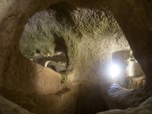 Palazzolo Acreide Latomie Pedra Quarries Velhos Túmulos Romanos Sicília Itália — Fotografia de Stock