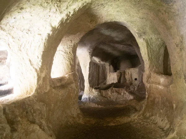 Palazzolo Acreide Latomie Stone Quarries Old Roman Tombs Sicily Italy — Stock Photo, Image