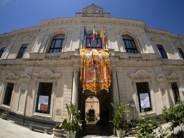 Palazzolo Acreide Sicilya Barok Tarihi Köyü — Stok fotoğraf