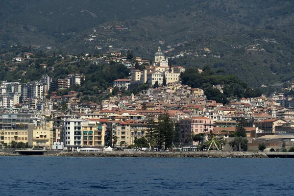 Sanremo Uitzicht Vanaf Zee Panorama — Stockfoto