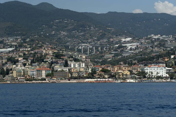 Sanremo Uitzicht Vanaf Zee Panorama — Stockfoto